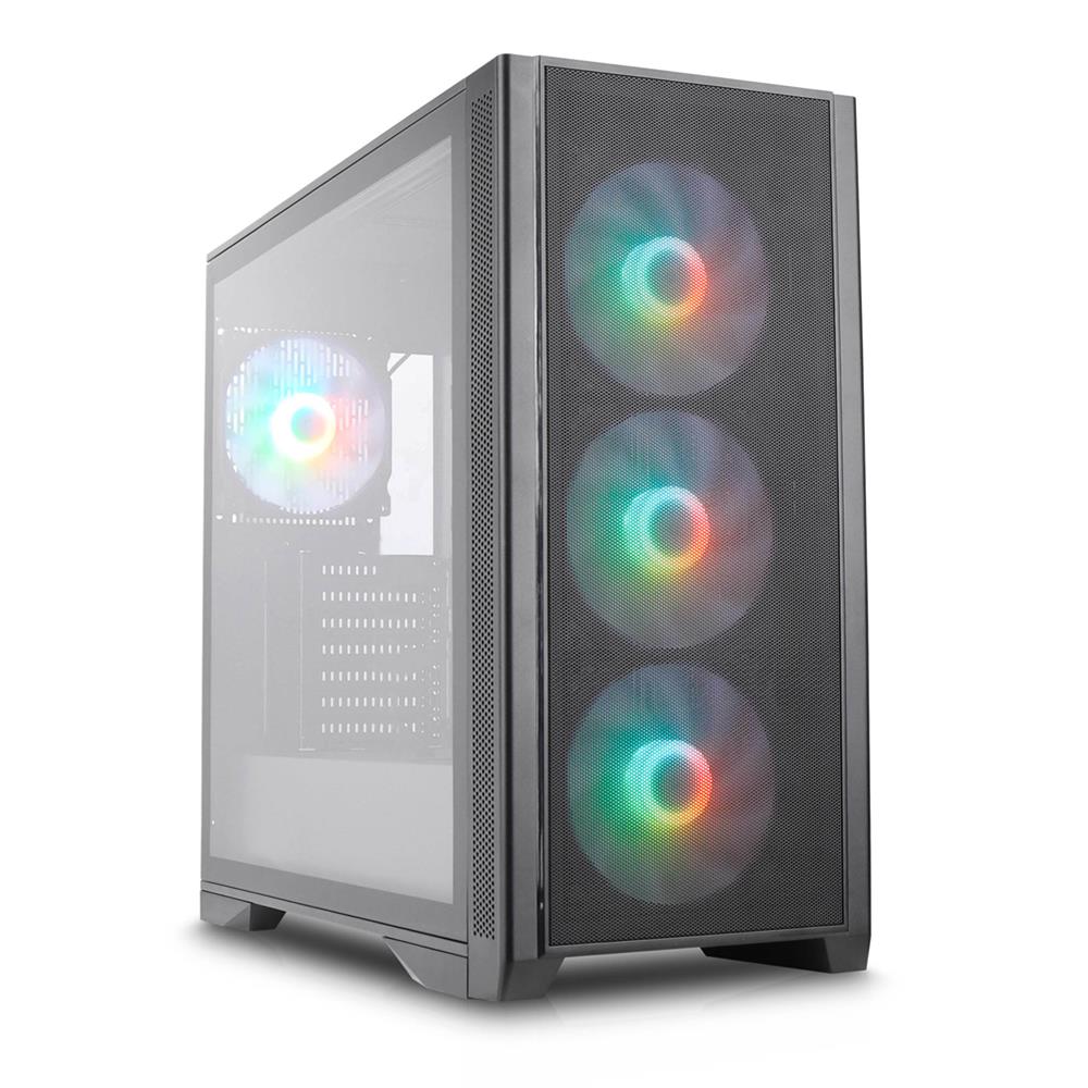 Silentware Air 1000 Black – ATX Midi Tower mit Mesh-Front, Glas-Seitenfenster & 4 A-RGB Lüftern