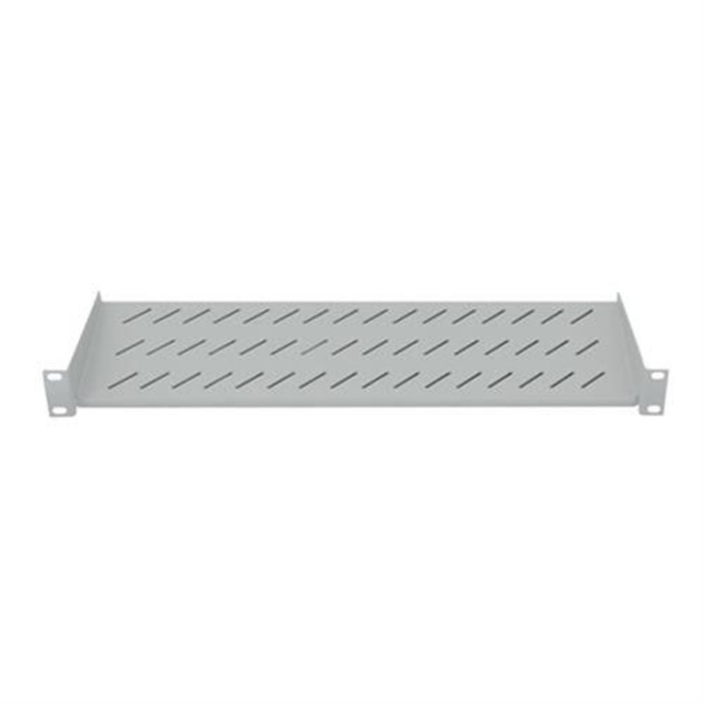 LogiLink 19" Fachboden – vorne befestigt, Tiefe 150 mm, Lichtgrau