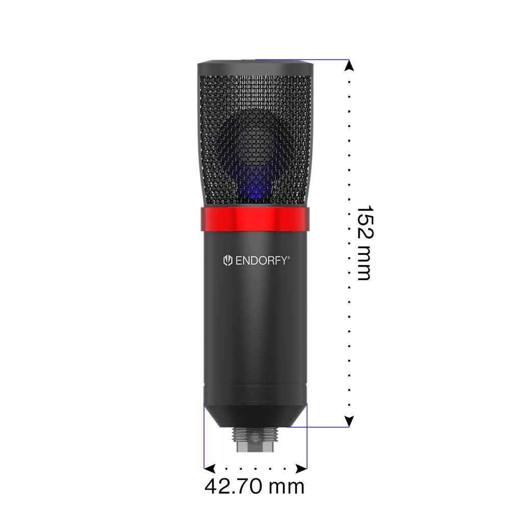 ENDORFY Solum Streaming T USB Mikrofon Schwarz mit Mute Button