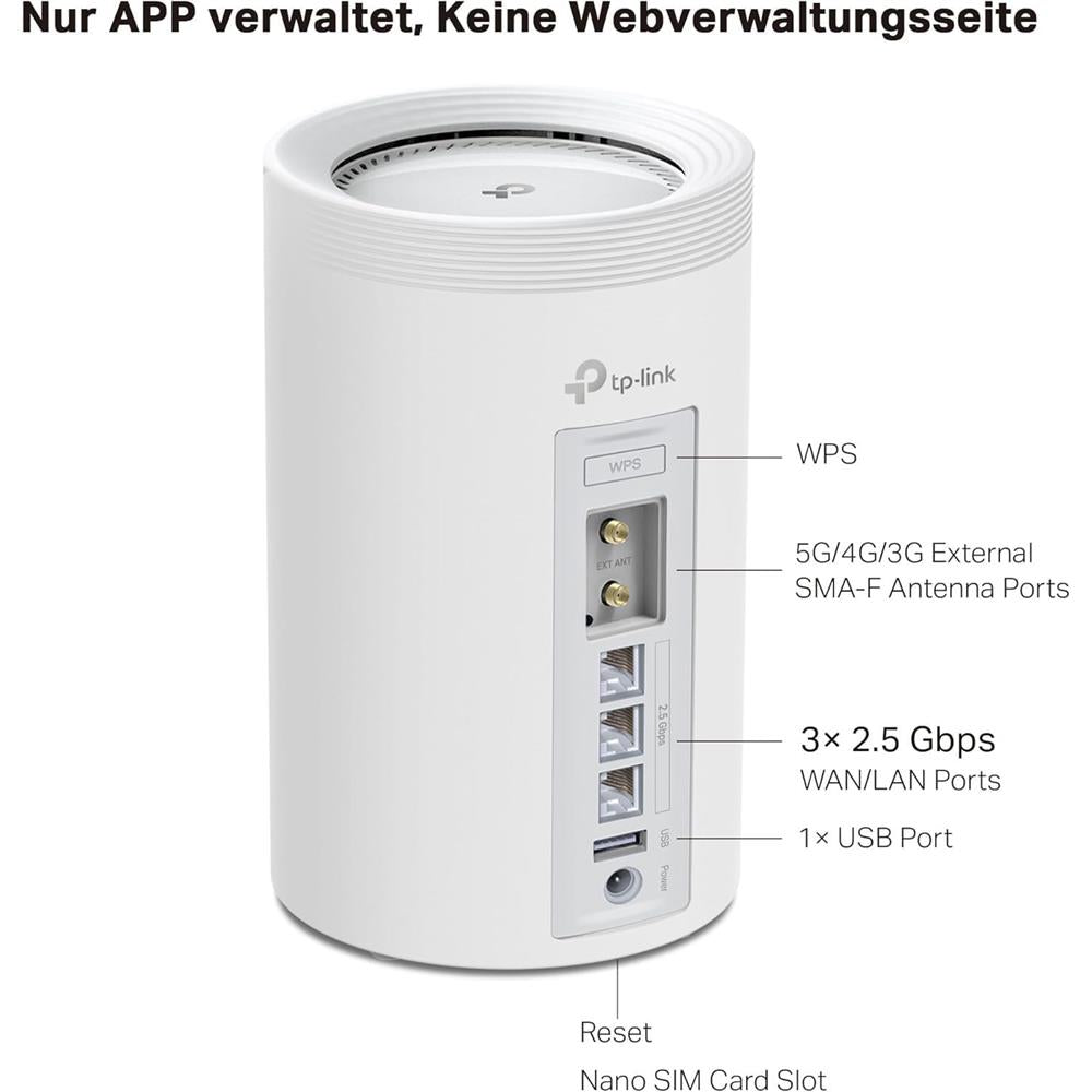 TP-Link Deco BE65-5G BE9300 WiFi 7 Mesh System 5G Router Tri Band 2.5G HomeShield