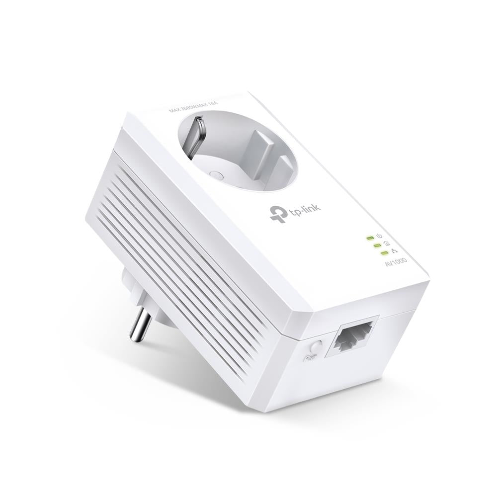 TP-Link TL-PA7017P AV1000 Gigabit-Durchgangs-Powerline Adapter mit Steckdose | refurbished