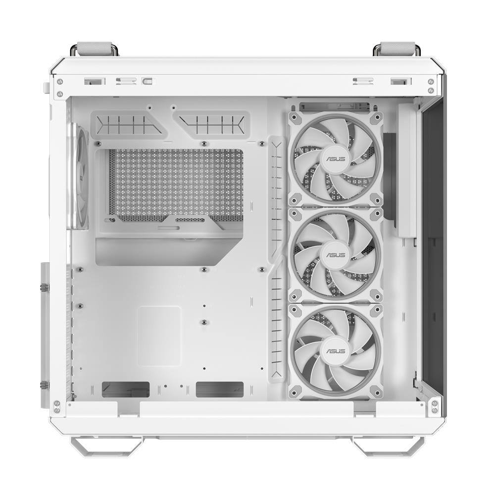 ASUS TUF Gaming GT502 Horizon TG ARGB White Zweikammer PC Gehäuse mit 4 ARGB Lüftern