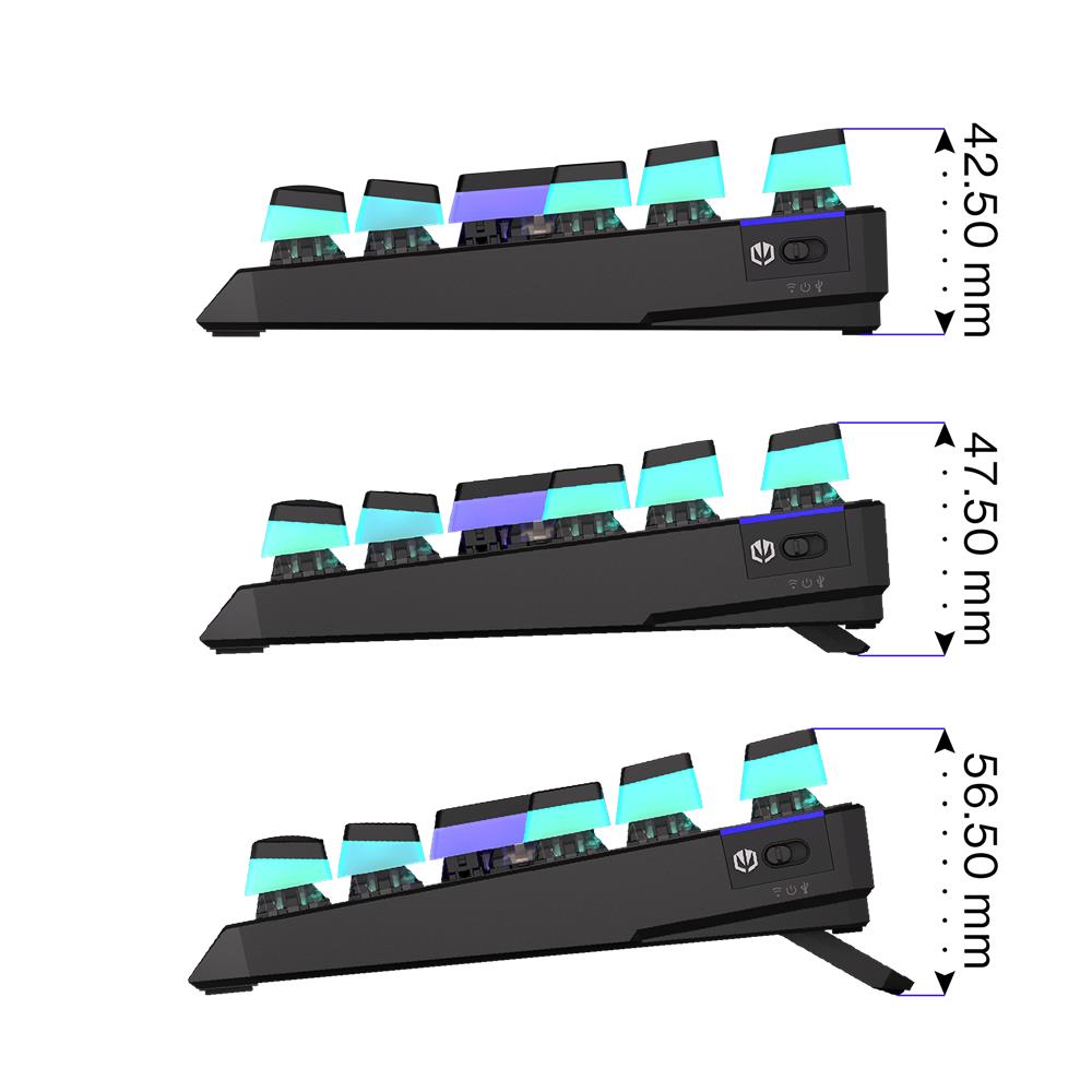 ENDORFY Keyboard Thock TKL Wireless, Tastatur, DE-Layout, Schwarz, Kabellos, Beleuchtet