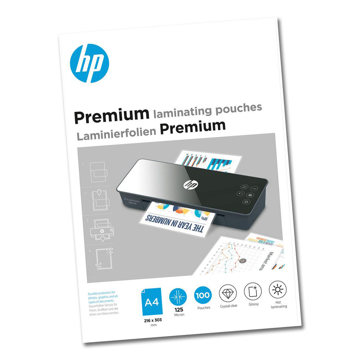 HP Premium Laminierfolien DIN A4 125 Micron 100 Stück
