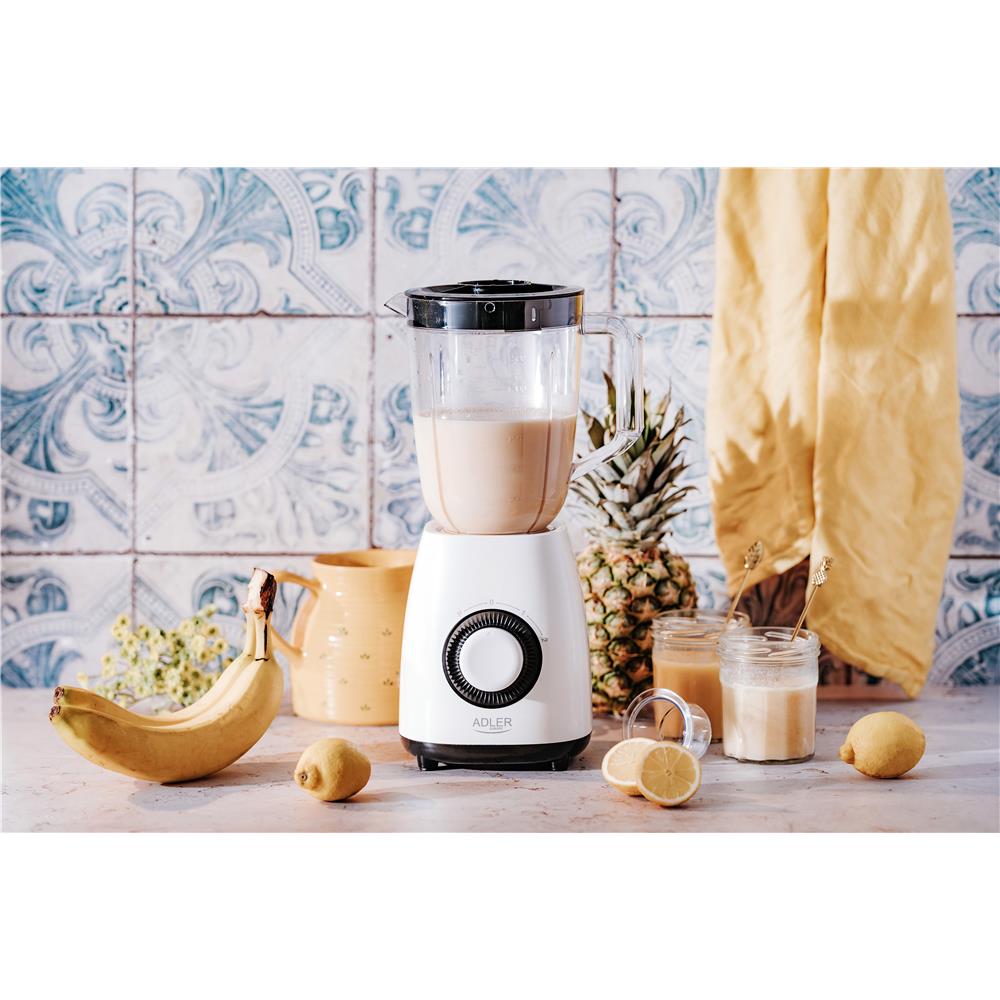 Adler AD 4085 Standmixer mit 1,5 Liter Behälter und Anti Rutsch Füßen Weiß