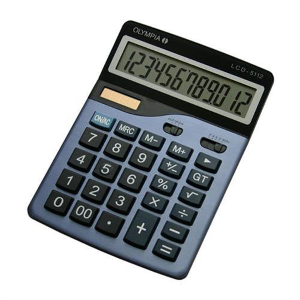 Olympia LCD 5112 Tischrechner 12 stellig große Tasten Stahlblau