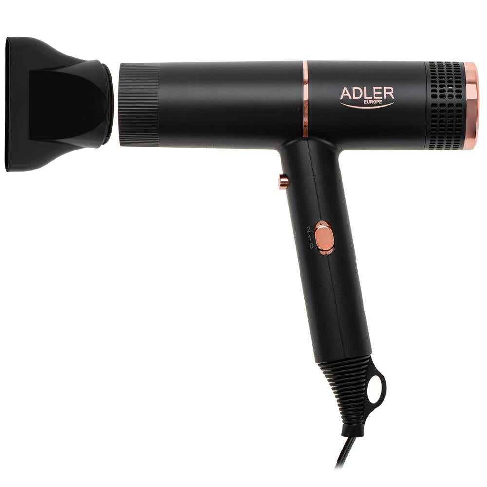 Adler AD 2278 Haartrockner 1400 W mit Ionisierungs Technologie Schwarz