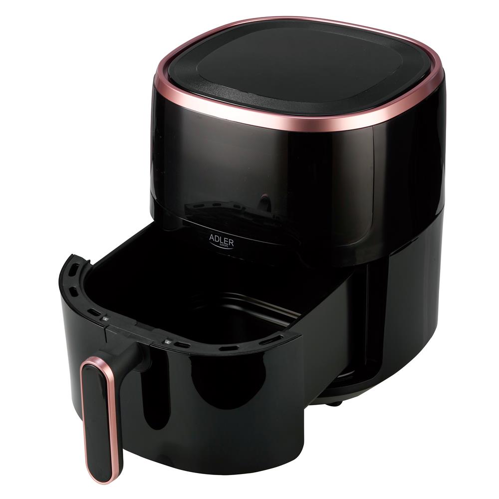 Adler AD 6322 Heißluftfritteuse 5 L mit LED-Touchpanel, 12 Programmen, 2000 W, schwarz