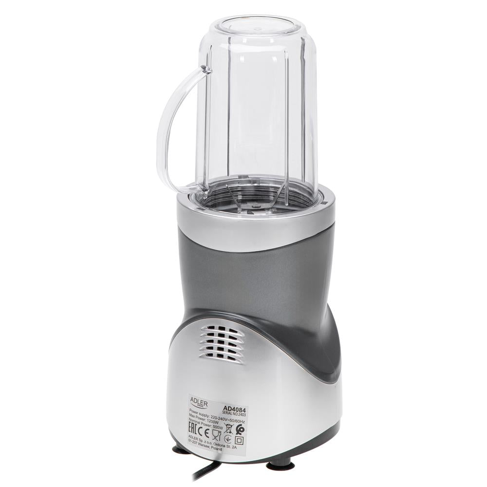 Adler AD 4084 Standmixer Smoothie Maker Set elektrisch Silber