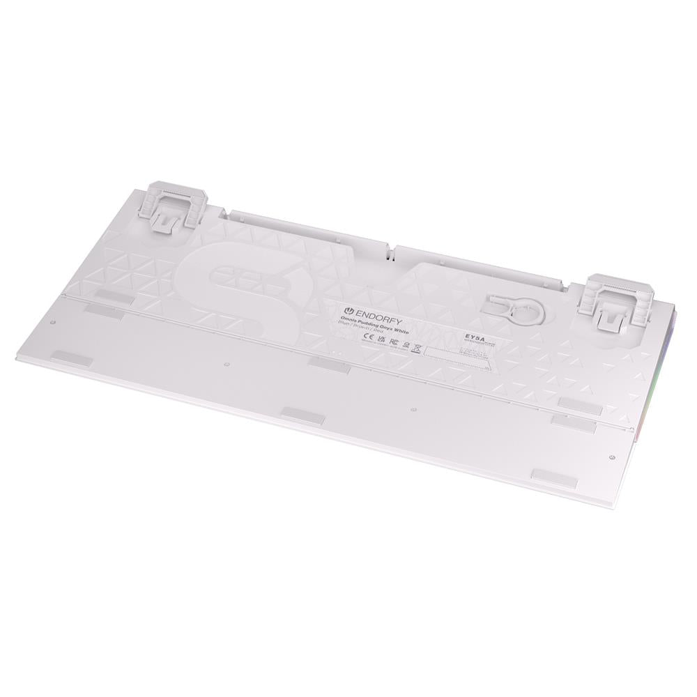 ENDORFY Omnis Pudding, Mechanische Tastatur, Full Size, Kailh Brown, US-Layout, Weiß, mit Handballenauflage | EY5A035
