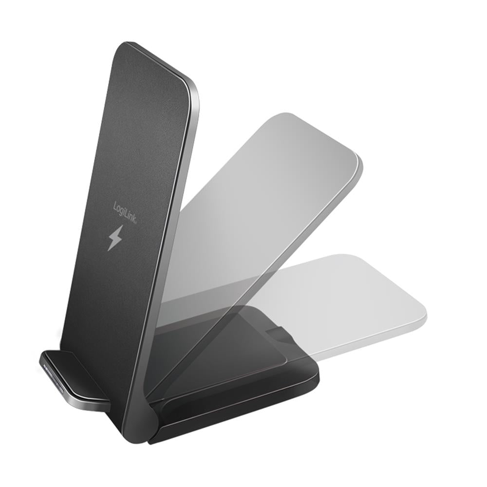 LogiLink Smartphone Ständer mit kabelloser Ladefunktion 15 W