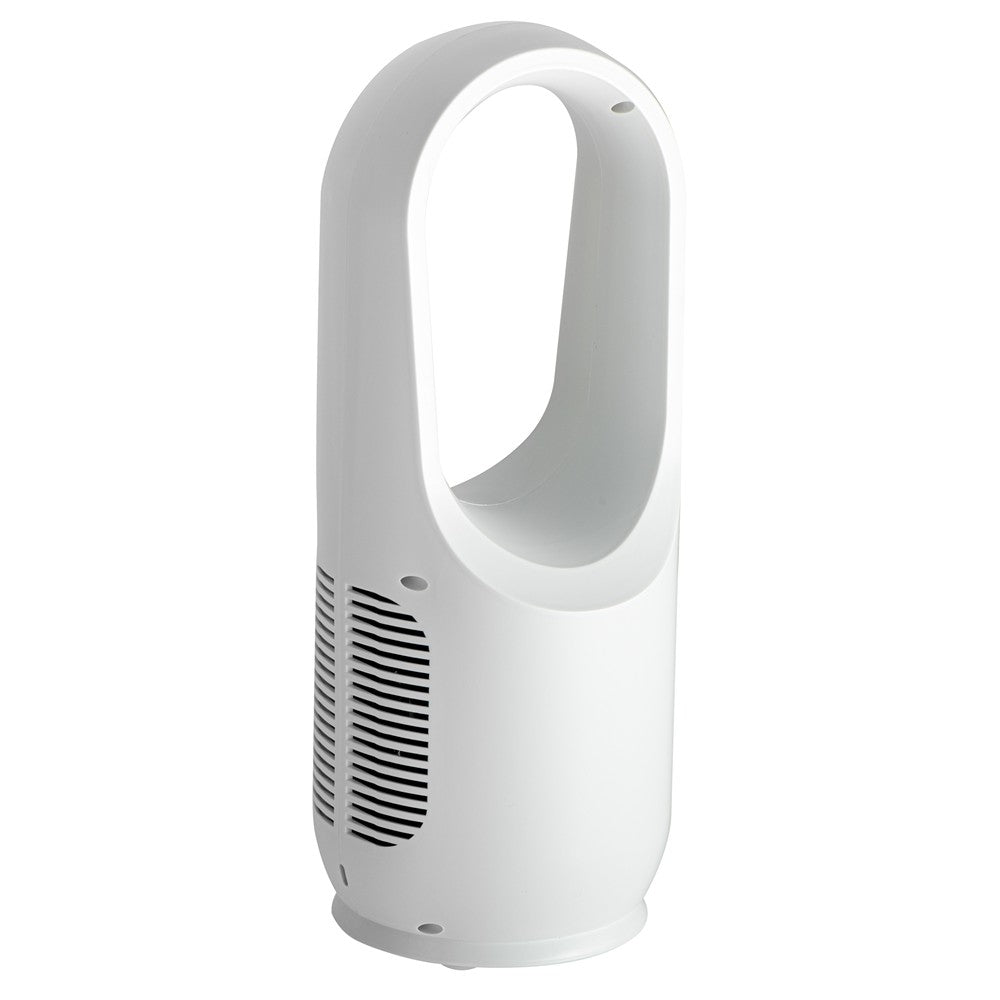 Adler AD 7343 USB-Tischventilator ohne Rotorblätter, kabellos, leise, mit Akku, LED-Display und 3 Geschwindigkeitsstufen, modern, Weiß