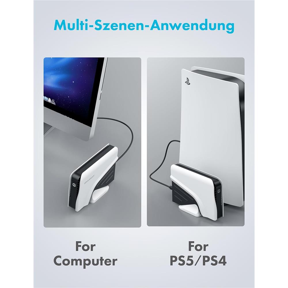 GRAUGEAR Externe Festplatte 4TB für PlayStation PS4 PS5 USB C