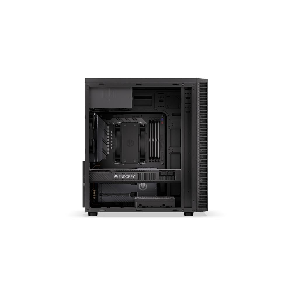 ENDORFY Armis 100 Solid, kleines ATX PC-Gehäuse, inkl. 1x 120mm PWM-Lüfter, 2x USB-A auf Frontplatte, Speicherkartenleser | EY2A015