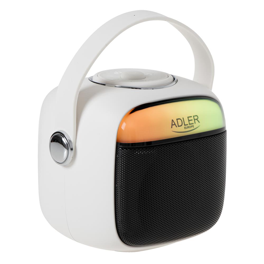 Adler AD 1199 Karaoke Lautsprecher mit Mikrofon Bluetooth Weiß