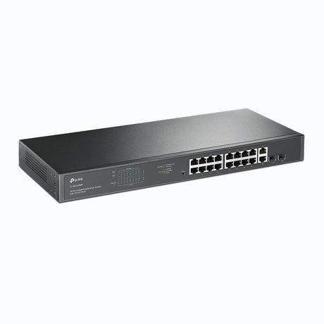 TP-Link TL-SG1218MP 18-Port Gigabit Rackmount Switch mit 16× PoE+ Ports, 250W PoE-Budget