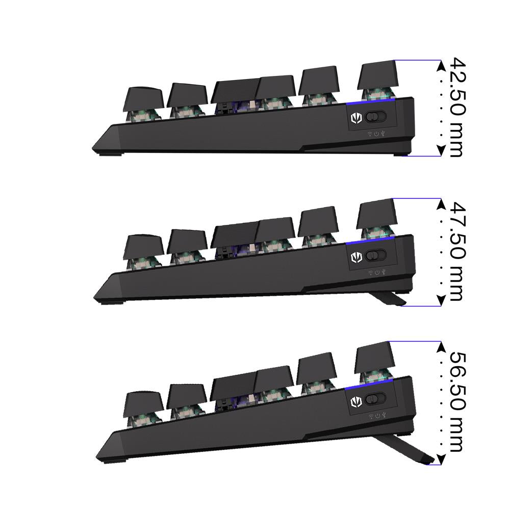ENDORFY Thock TKL Wireless NO Brown, Gaming Tastatur, ARGB, Bluetooth, schwarz