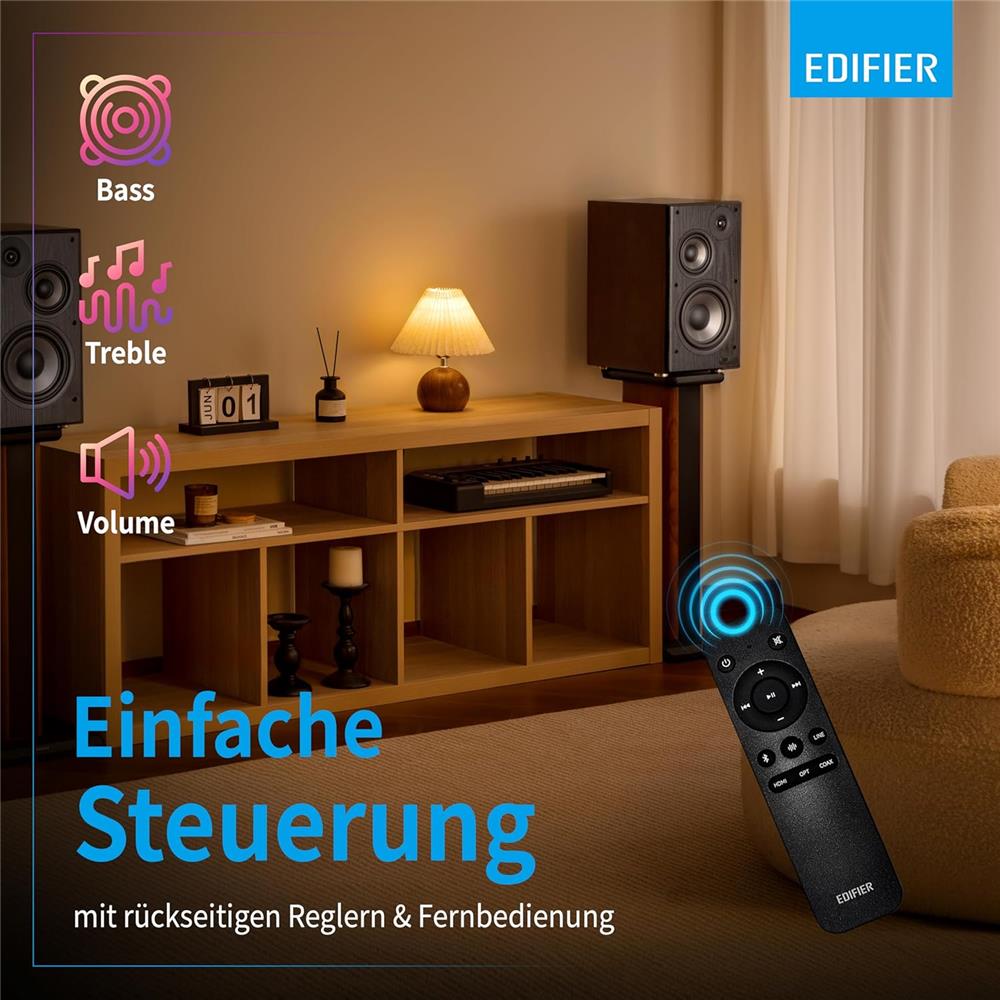 Edifier R2750DB MKII – 3‑Wege Hi‑Res Lautsprecher, 144W RMS, HDMI eARC