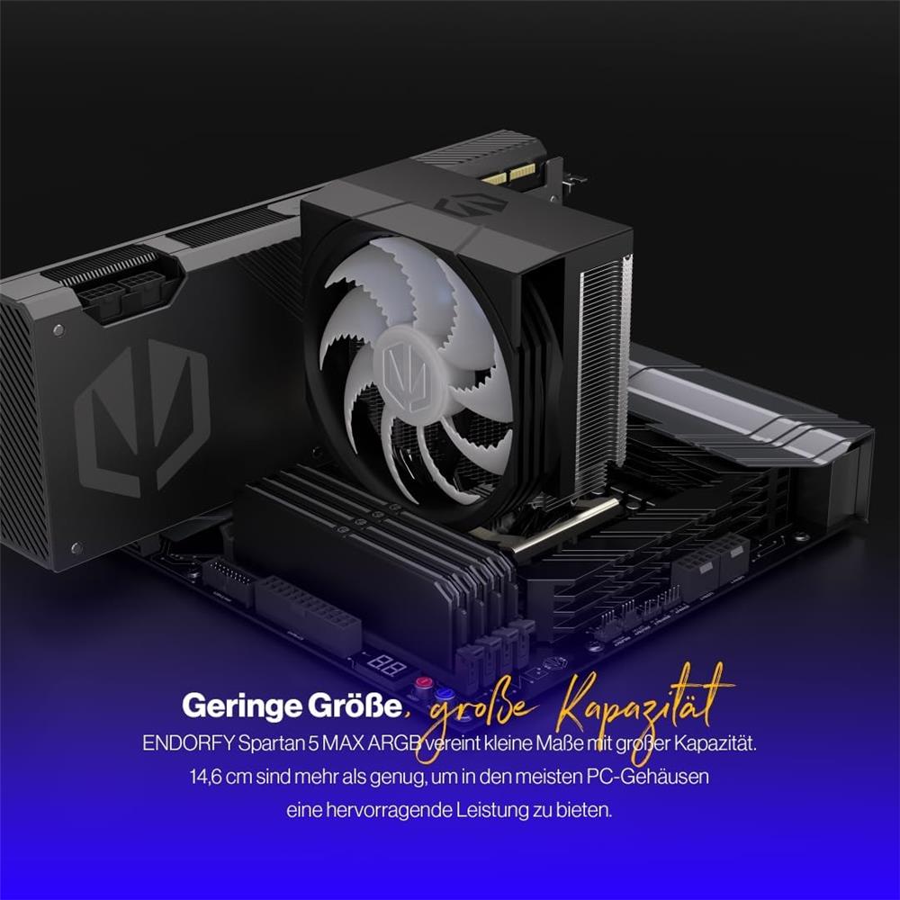 ENDORFY Spartan 5 MAX ARGB CPU-Kühler, Beleuchtet, inklusive Wärmeleitpaste | EY3A004