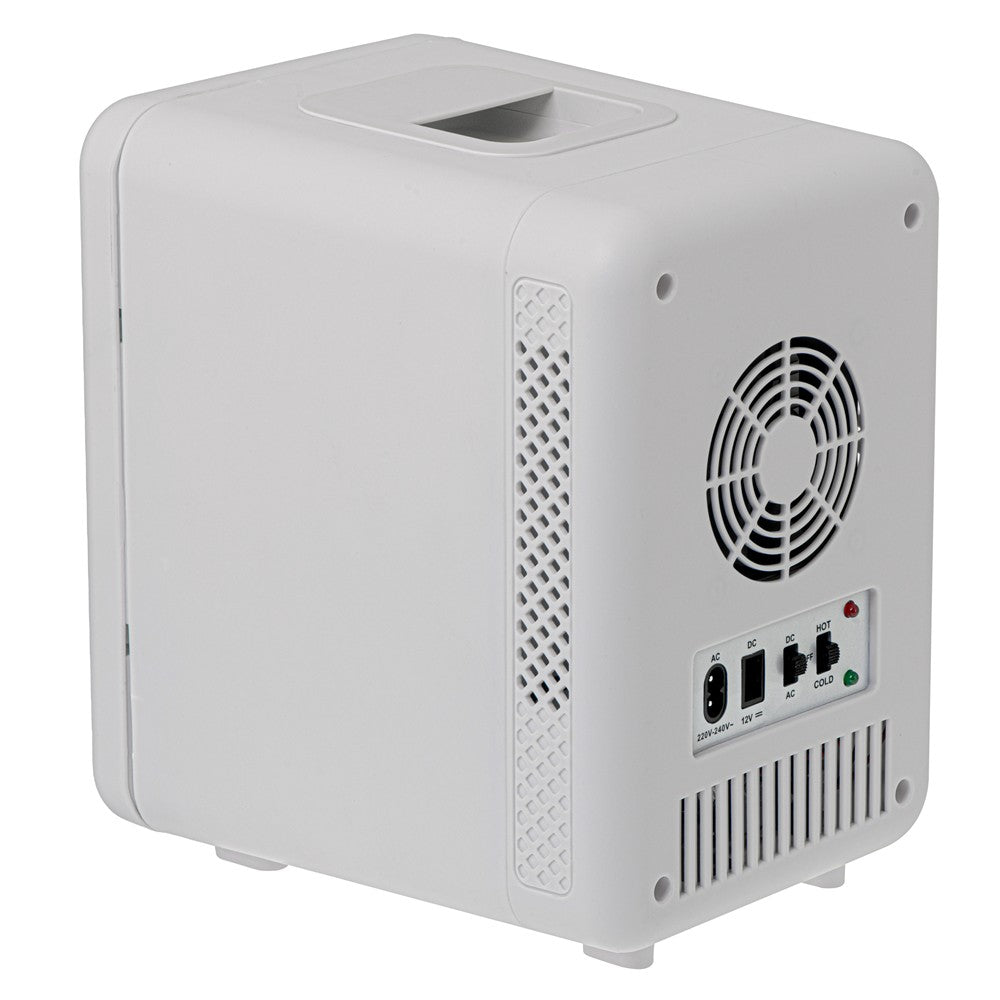 Adler AD 8084g Mini Kühlschrank 4 L, thermoelektrische Kühlbox, klein, tragbar, mit Kühl- und Heizfunktion, für Auto und Zuhause, Kosmetikkühlschrank, Getränkekühler, Grau