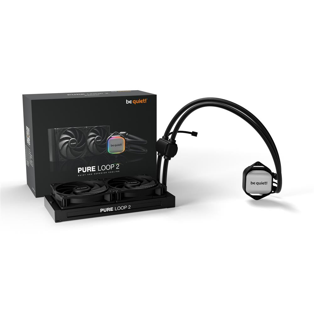 be quiet! Pure Loop 2 240mm All-in-One Wasserkühlung AMD/ Intel Systeme 2x Pure Wings 3 PWM high-speed Lüfter ARGB