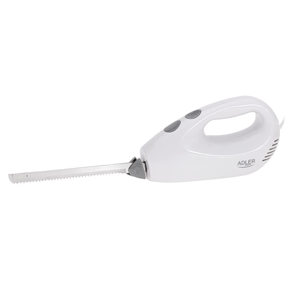 Adler AD 4512 Elektromesser elektrisches Küchenmesser aus Edelstahl Weiß