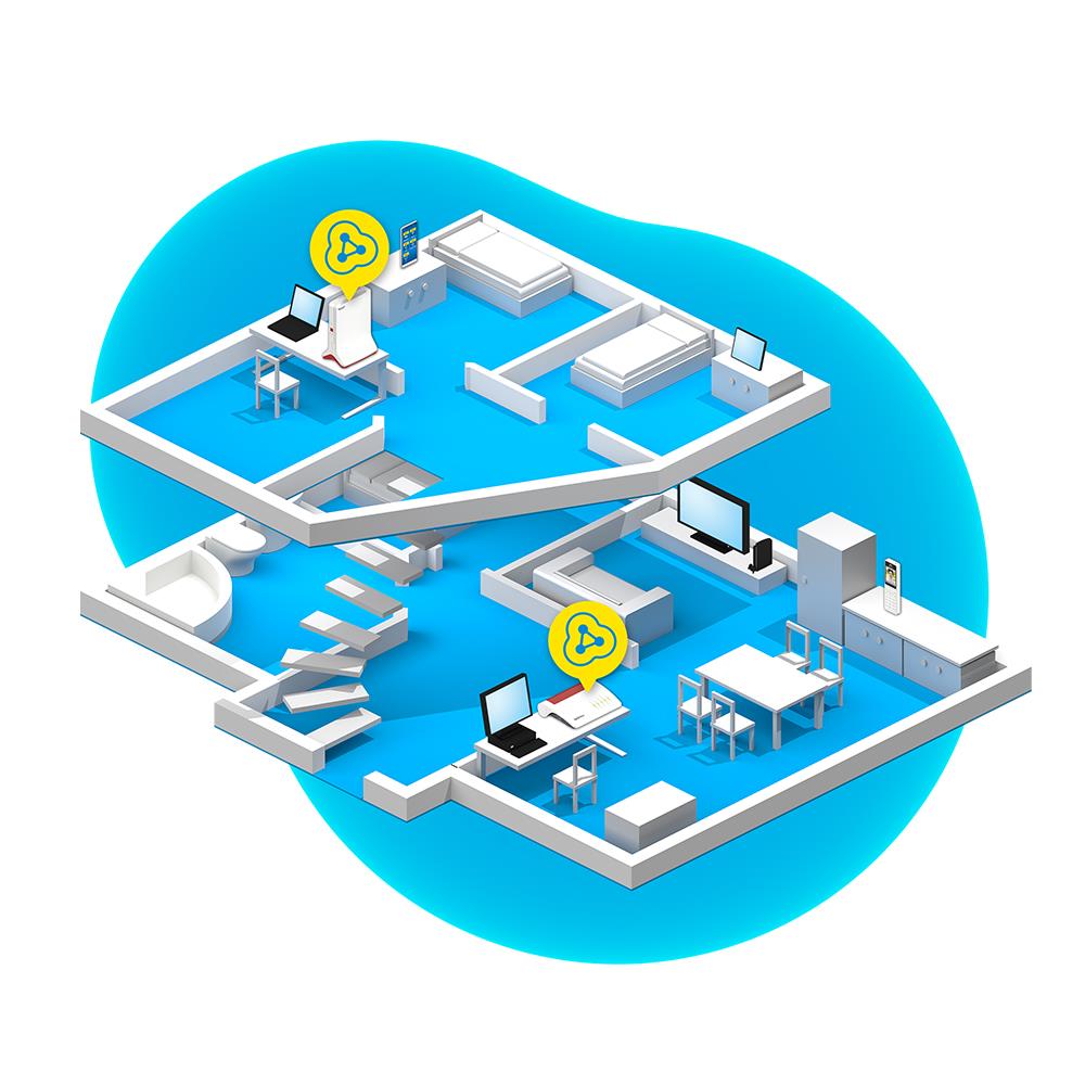 FRITZ!Repeater 6000 – High-End Triband-WLAN-Repeater mit Wi-Fi 6 & 2,5-Gigabit-LAN