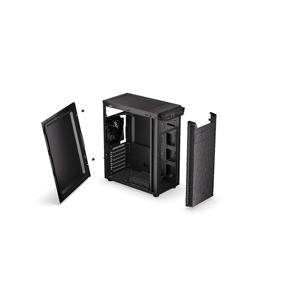 ENDORFY Armis 100 Solid, kleines ATX PC-Gehäuse, inkl. 1x 120mm PWM-Lüfter, 2x USB-A auf Frontplatte, Speicherkartenleser | EY2A015