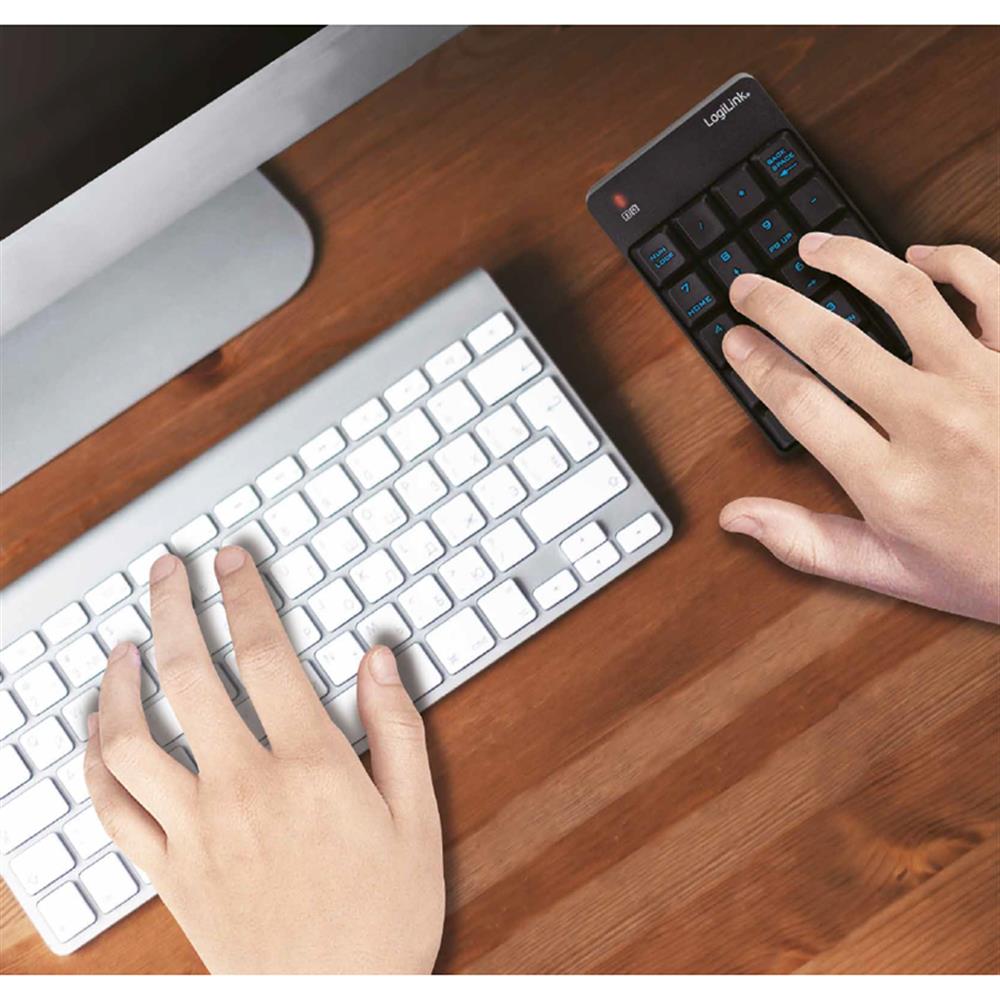 LogiLink Kabelloses Funk Keypad 2,4 GHz Schwarz