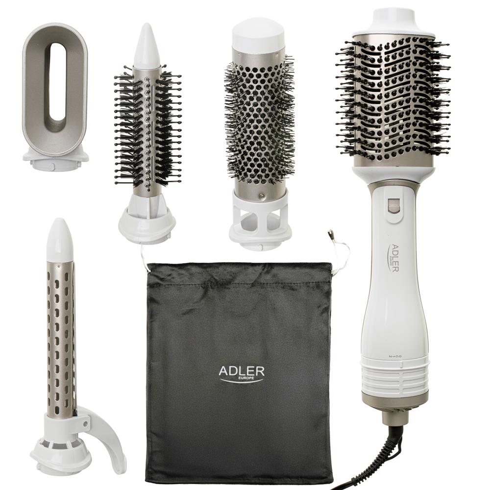 Adler AD 2027 Haarstyler 5 in 1 Weiß Champagne 1200 W mit Kaltlufttaste