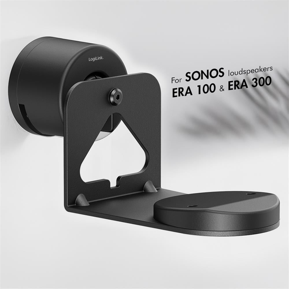 LogiLink Lautsprecher-Wandhalterung für SONOS ERA 100 & 300, max. 5 kg, schwarz