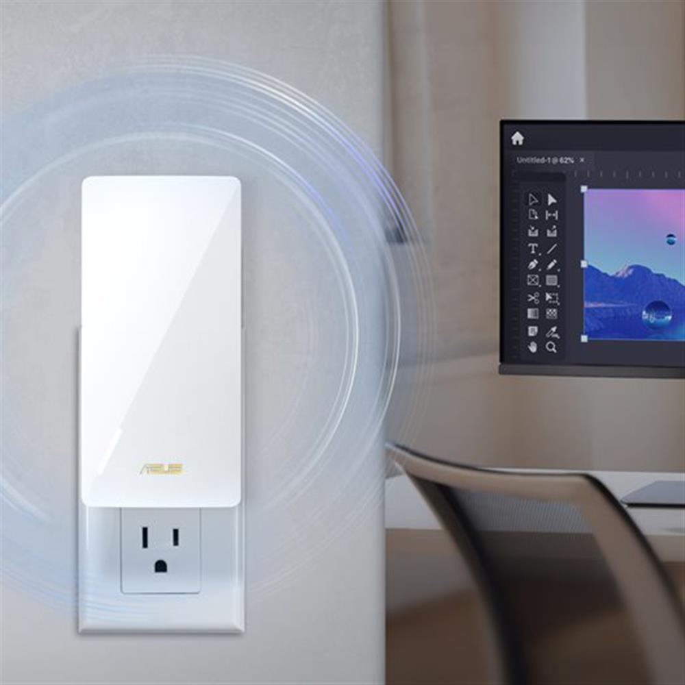 ASUS RP‑BE58 BE3600 WiFi 7 Dual Band AiMesh Repeater für nahtloses Mesh‑WLAN