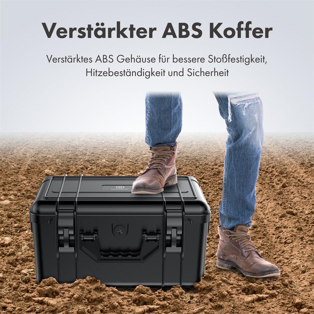 GRAUGEAR Festplattenschutzkoffer für 19 HDD SSD stoßfest wasserabweisend