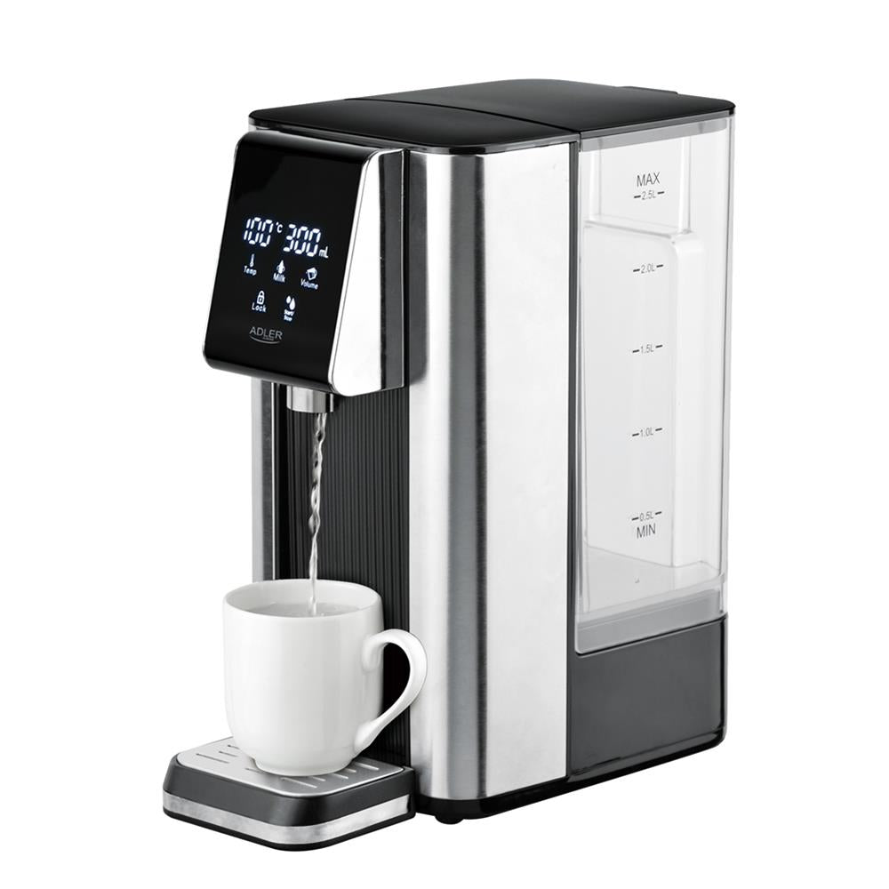 Adler AD 1356 Heißwasserspender Schwarz 2,5L 2600W Touch LCD Wasserfilter