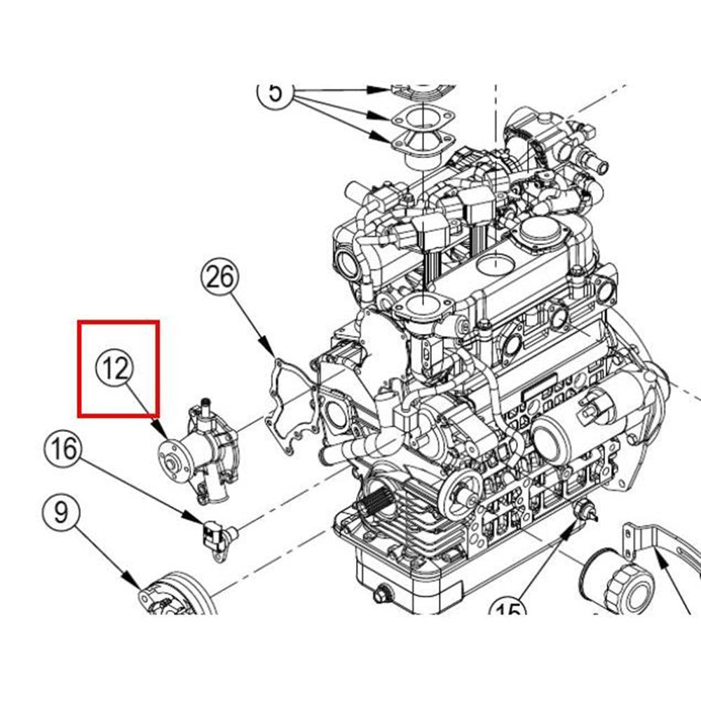 Nilfisk Original 56511549 Pump Water WG972 Engine Wasserpumpe
