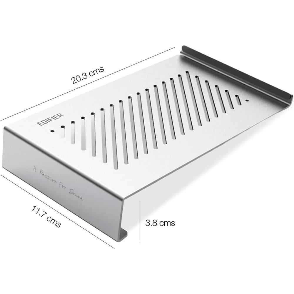 Edifier Aluminium Lautsprecherständer – 10° Neigung, vibrationsdämpfend, silber