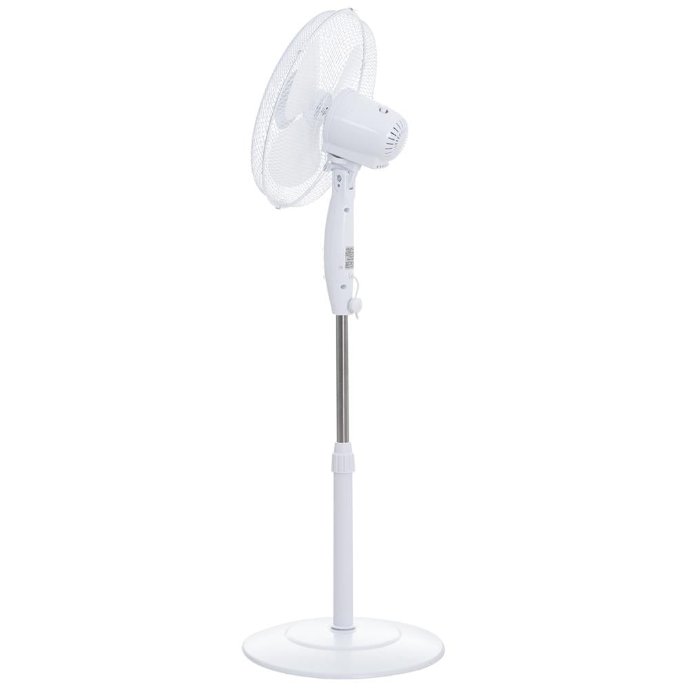 Adler AD7323w Standventilator Durchmesser 40 cm Weiß Höhenverstellbar mit Standfuß