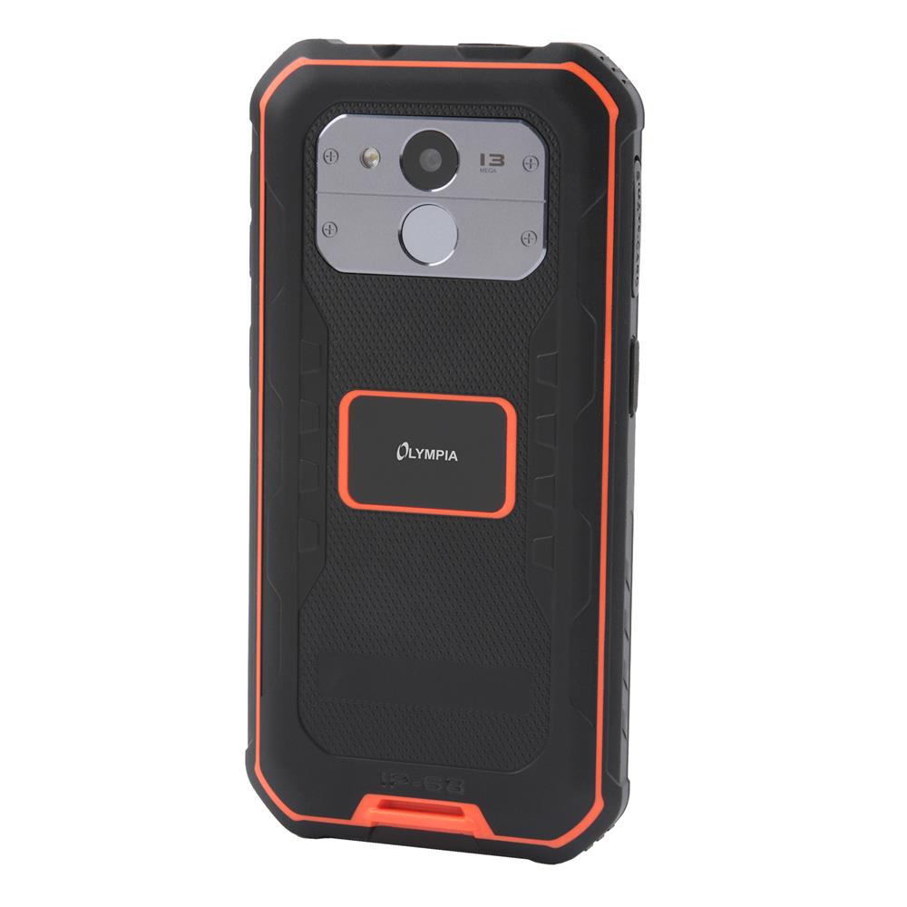 Olympia TREK Outdoor Smartphone Android 10 Schwarz Orange