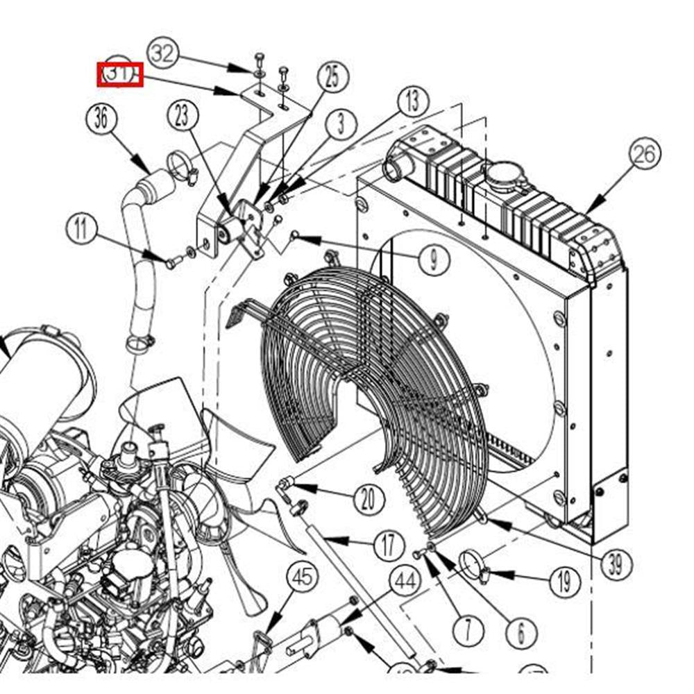 Nilfisk Original 56509809 Kühlerhalterung Ersatzteil