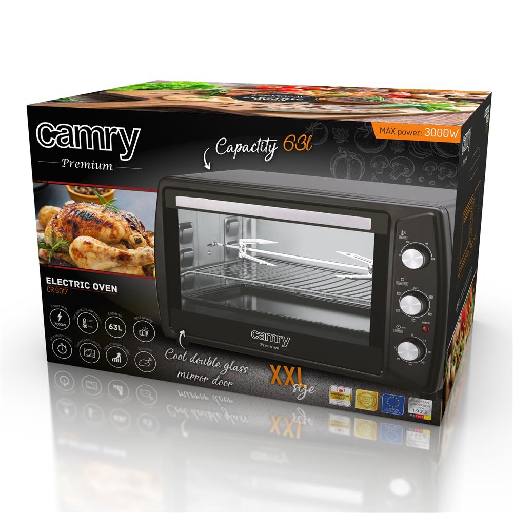 Camry CR 6017 Mini Backofen 63 L, schwarz