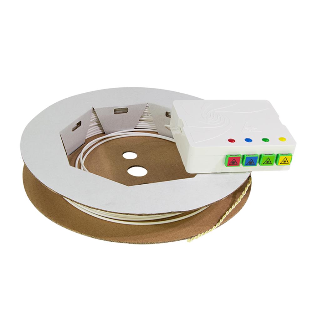 LogiLink FTTH Anschlussbox 4x SC APC mit 20 m Glasfaserkabel