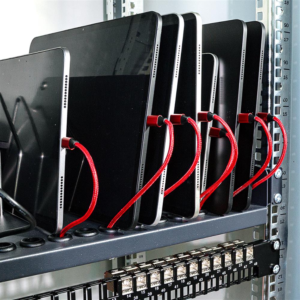 LogiLink Ausziehbarer 19"-Fachboden für Notebooks & Tablets – 4,5 HE, Schwarz