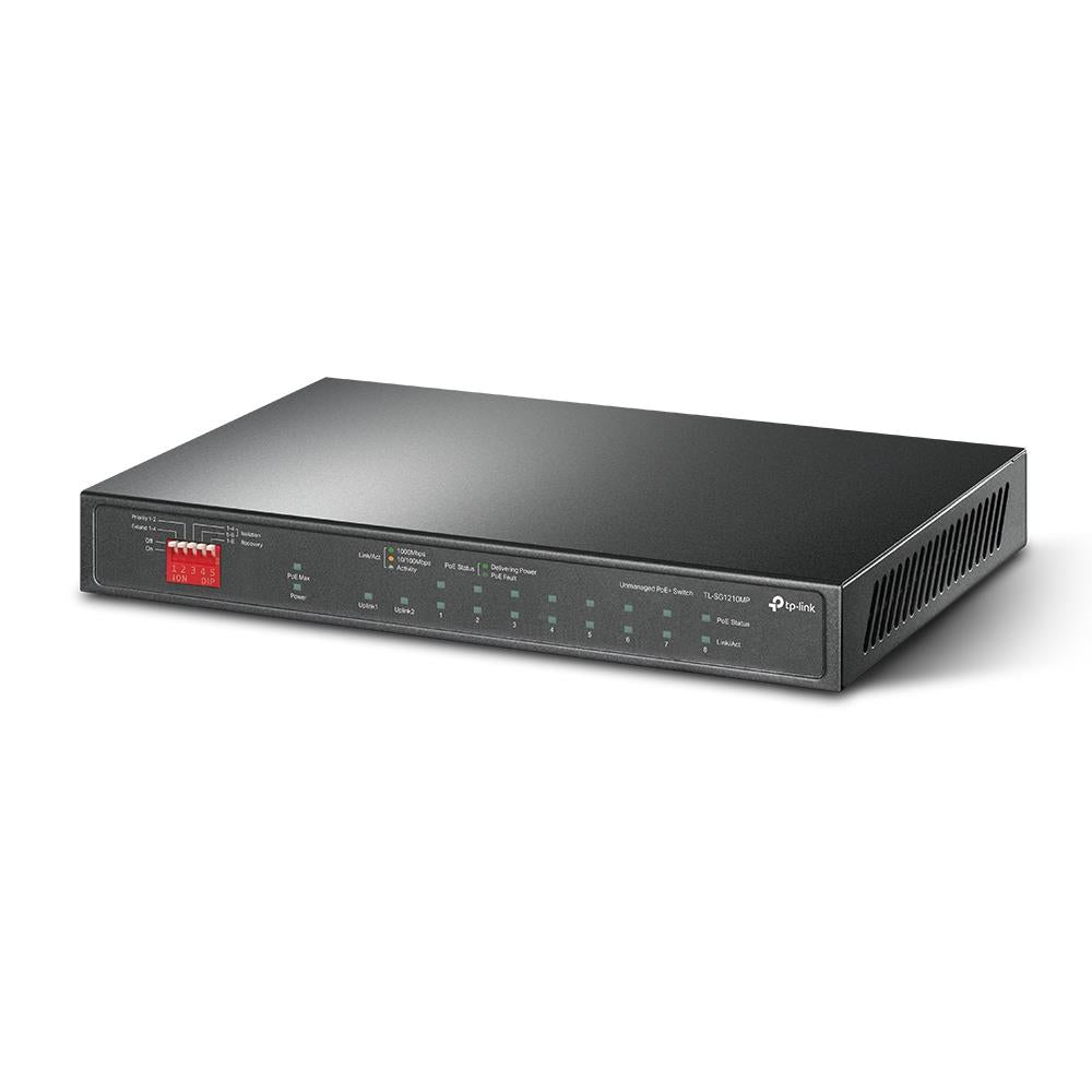 TP-Link TL-SG1210MP 10 Port Gigabit PoE Plus Switch 123W Desktop lüfterlos