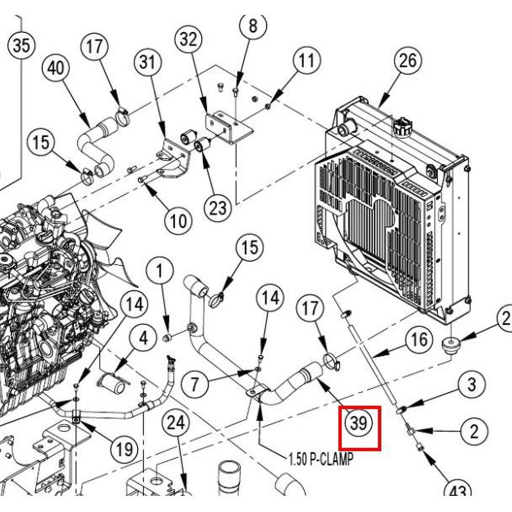Nilfisk Original 56510126 Hose Radiator Kühlerschlauch