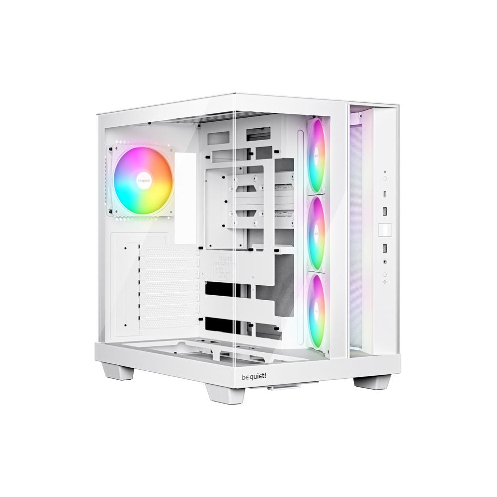 be quiet! Light Base 500 LX White PC-Gehäuse vollständig verglaste Front- und Seitenpaneele Show Case