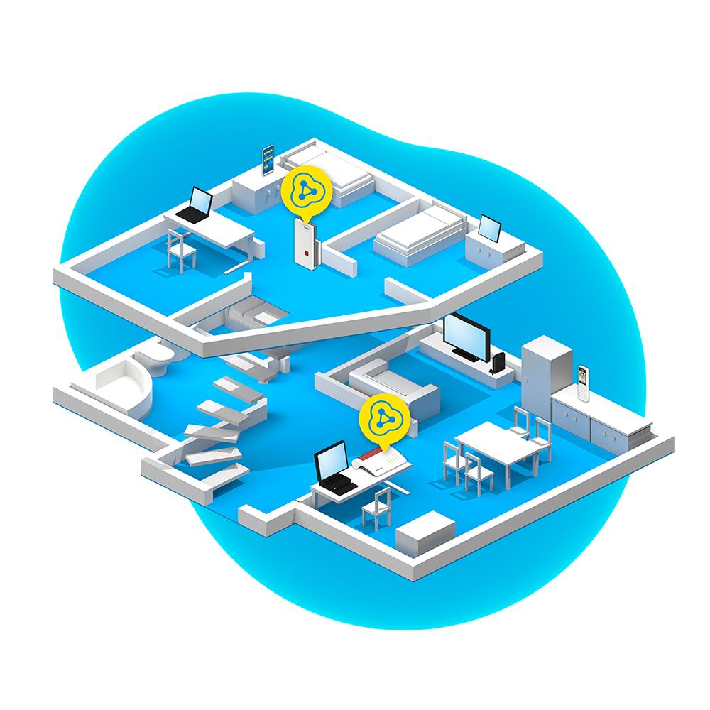 FRITZ!Repeater 2400 – Dualband-WLAN-Repeater mit hoher Reichweite & Gigabit-LAN
