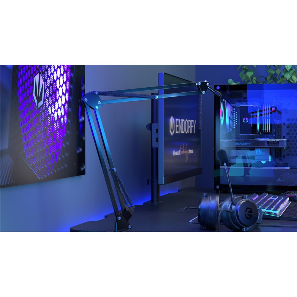 ENDORFY Streaming Boom Arm Mikrofonarm mit integriertem USB C Kabel Schwarz