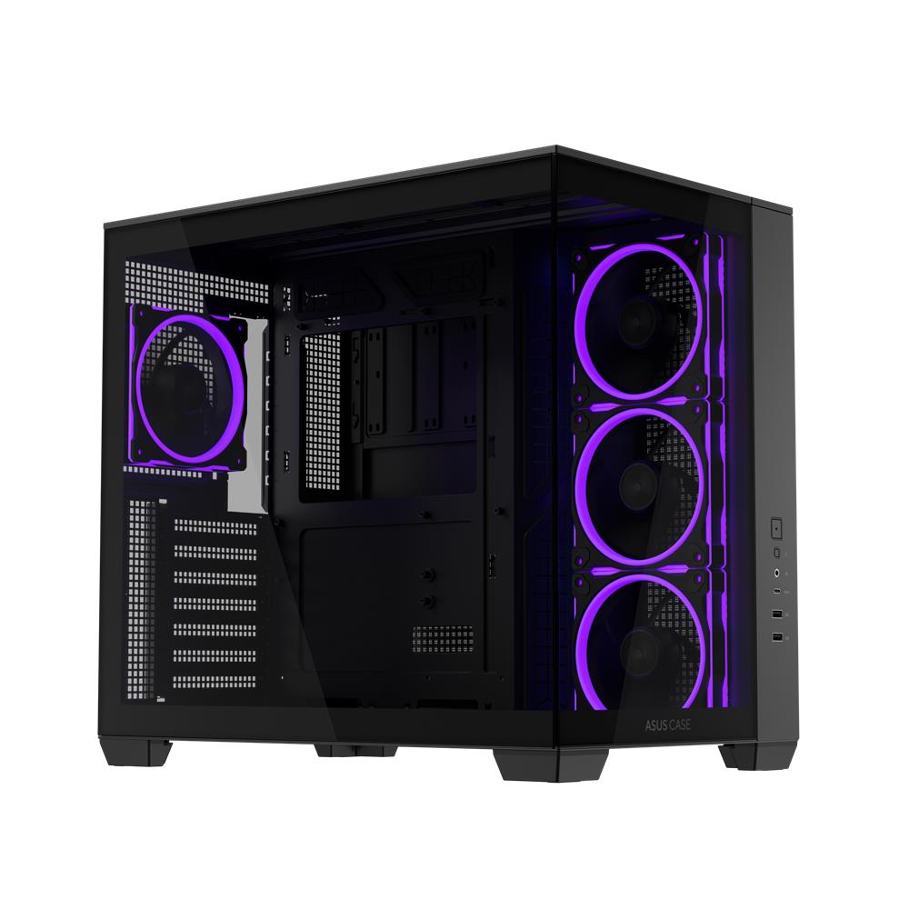 ASUS A32 PLUS TG ARGB Black ATX PC Gehäuse mit Panorama Glas und GPU bis 420 mm