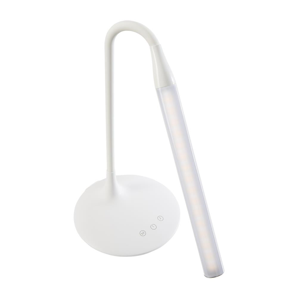 GENIE LED Schreibtischlampe TL32, flexibler Arm, weiß