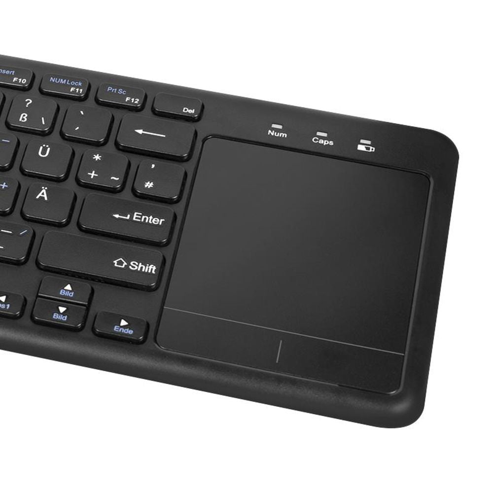 LogiLink Kabellose Tastatur 2,4 GHz mit integriertem Touchpad für Smart-TV und PC